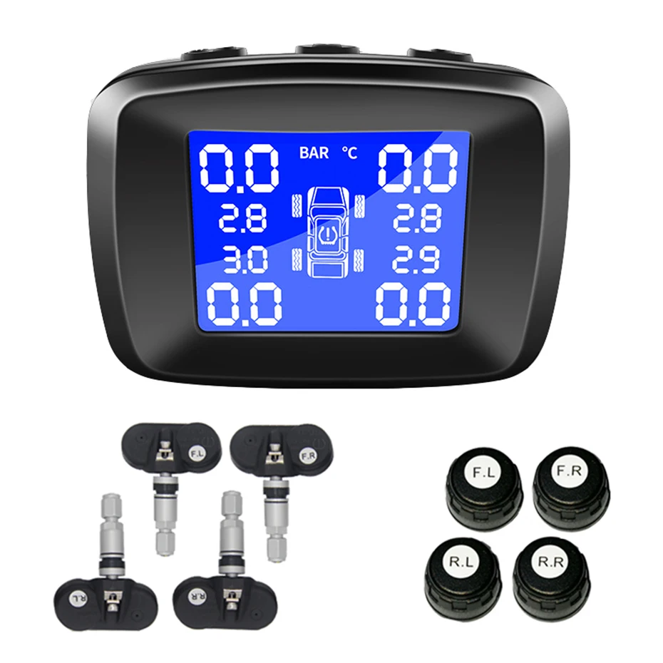Car Smart TPMS Tyre Pressure Monitoring System 4 External / Internal Sensors Cigarette Lighter USB Realtime Tire Alarm PSI BAR
Car Smart TPMS Tyre Pressure Monitoring System 4 External / Internal Sensors Cigarette Lighter USB Realtime Tire Alarm PSI BAR