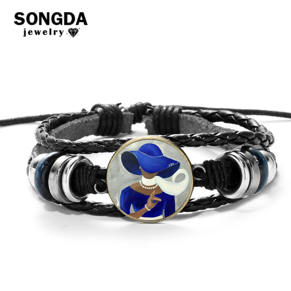 SONGDA Customized ZETA PHI BETA Greek Sorority Leather Bracelet for Women Fashion Wrap Leather Jewelry Punk Pulseira Feminina
SONGDA Customized ZETA PHI BETA Greek Sorority Leather Bracelet for Women Fashion Wrap Leather Jewelry Punk Pulseira Feminina