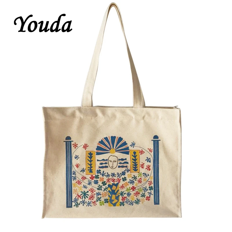 Youda Fashion Lady Shoulder Bag Canvas Bags Personality Pattern Printing Handbag Female Cartoon Large Capacity Shopping Tote
Youda Fashion Lady Shoulder Bag Canvas Bags Personality Pattern Printing Handbag Female Cartoon Large Capacity Shopping Tote