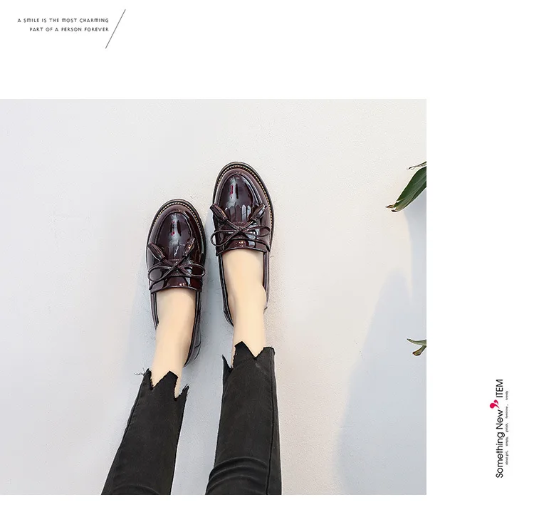 Slip On PU Women Loafers Fashion England Summer Women Flats Non-slip Retro Heels Casual Wedge Ladies Leather shoes New VT215 (13)