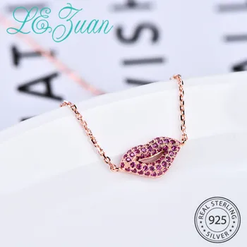 L&zuan Rose Gold Romantic Red Lips Shaped Pendant for Women 925 Sterling Silver Small Pendant & Necklaces Purple Zircons Jewelry
L&zuan Rose Gold Romantic Red Lips Shaped Pendant for Women 925 Sterling Silver Small Pendant & Necklaces Purple Zircons Jewelry