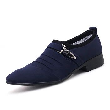 Men Dress Shoes Slip on Male Fashion Business Soft Sneakers Comfortable Blue Black Man Formal Casual Shoes Plus Size
Men Dress Shoes Slip on Male Fashion Business Soft Sneakers Comfortable Blue Black Man Formal Casual Shoes Plus Size
