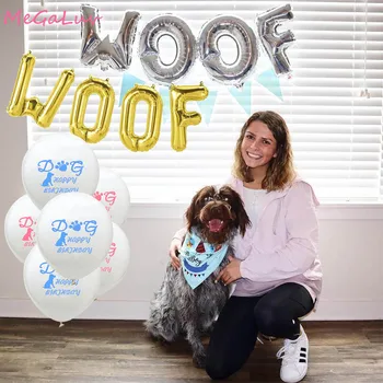 10pcs 12inch Dog Happy Birthday Latex Balloon Gold 16inch WOOF Foil Balony Dog Birthday Party Supplies Decorations Globos
10pcs 12inch Dog Happy Birthday Latex Balloon Gold 16inch WOOF Foil Balony Dog Birthday Party Supplies Decorations Globos