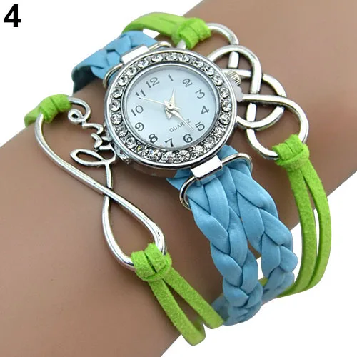 Popular Natural Womens Double Infinity Crystal Dial Leather Bracelet Charm Wrist Watch NO181 5UV7 Popular Natural Womens Double Infinity Crystal Dial Leather Bracelet Charm Wrist Watch NO181 5UV7<br><br>Aliexpress