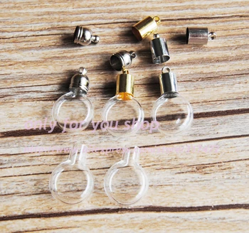 Flat Round stytle Glass Vial Pendant Wish Bottle mental cap Pendant DIY miniature/glass/bottles/vials/pendant
Flat Round stytle Glass Vial Pendant Wish Bottle mental cap Pendant DIY miniature/glass/bottles/vials/pendant