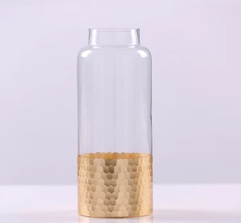 Golden Straight Glass Vase Living Room Glass Vase Hydroponics Flowers Dried Flower Floral Home Decorations Vase En Verre
Golden Straight Glass Vase Living Room Glass Vase Hydroponics Flowers Dried Flower Floral Home Decorations Vase En Verre