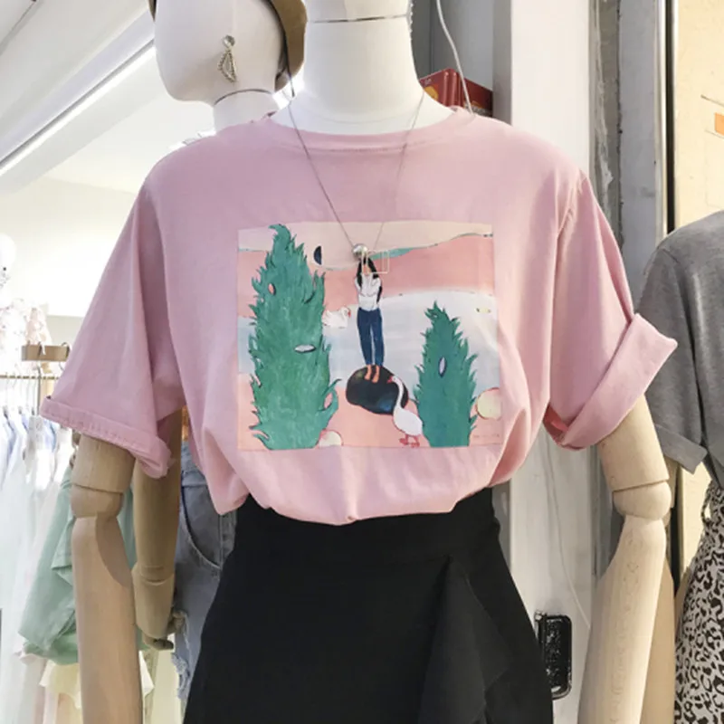3 colors 2019 summer tops korean ins style picture print o neck short sleeve t-shirts womens tee shirt femme (JX2012)
3 colors 2019 summer tops korean ins style picture print o neck short sleeve t-shirts womens tee shirt femme (JX2012)