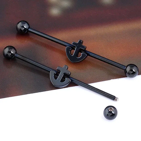 JOVIVI 2pcs Stainless Steel Anchor Long Industrial Piercing Barbell Ball Ear Tunnels Plug Ring Body Piercing Oreja ear jewelry
JOVIVI 2pcs Stainless Steel Anchor Long Industrial Piercing Barbell Ball Ear Tunnels Plug Ring Body Piercing Oreja ear jewelry