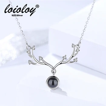 Lucky Deer Horn Projection Necklace 100 Languages I Love You Romantic Real 925 Silver Short Necklaces & Pendants Christmas Gifts
Lucky Deer Horn Projection Necklace 100 Languages I Love You Romantic Real 925 Silver Short Necklaces & Pendants Christmas Gifts