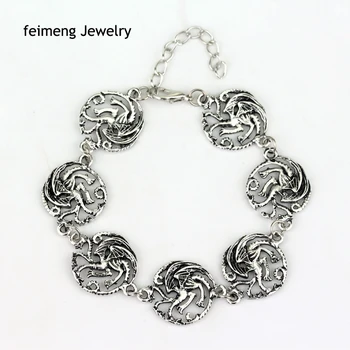 Game Of Thrones Targaryen Dragon Song Of Ice And Fire Vintage Desolation Of Smaug Alloy Pendents Charm Bracelet & Bangle For Fan
Game Of Thrones Targaryen Dragon Song Of Ice And Fire Vintage Desolation Of Smaug Alloy Pendents Charm Bracelet & Bangle For Fan