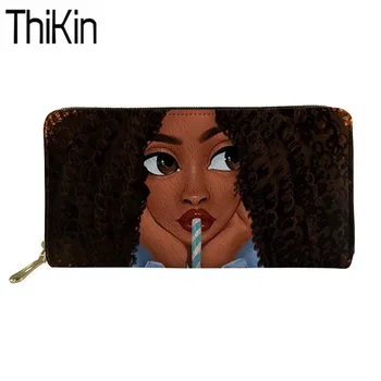 Thikin Luxury Design Women Wallets Black Art African Girl Printing Long PU Leather Purse Ladies Organizer Wallet for Travel Bag
Thikin Luxury Design Women Wallets Black Art African Girl Printing Long PU Leather Purse Ladies Organizer Wallet for Travel Bag