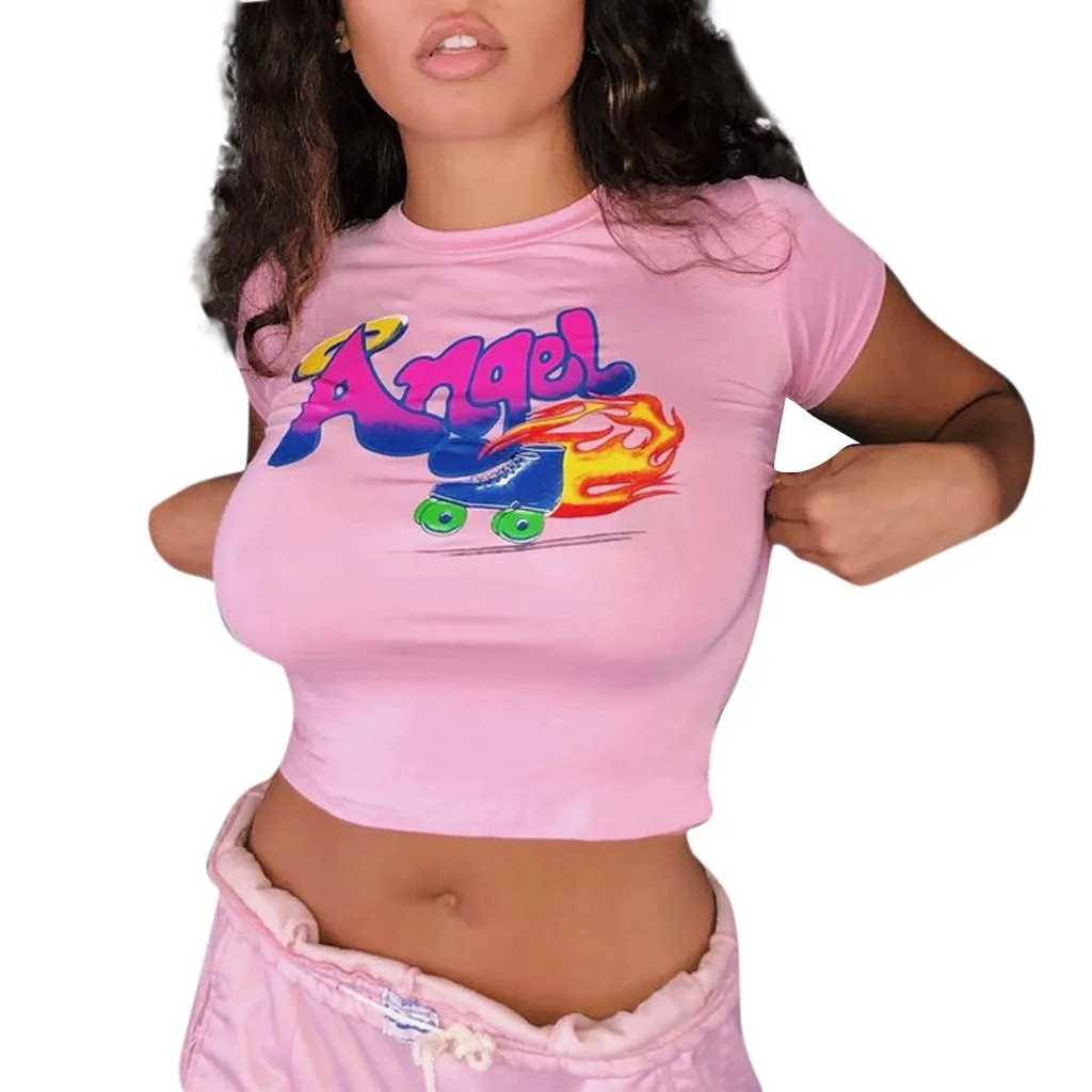 Short Sleeve summer tops for women 2019 top women summer Summer Sliod letter summer top elegant sukienka vestidos#G6
Short Sleeve summer tops for women 2019 top women summer Summer Sliod letter summer top elegant sukienka vestidos#G6