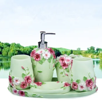 Resin 5Pcs Bathroom Accessories European Rome Aristocracy Bath Sets Lotion Dispenser Bath Cup Toothbrush Holder Soap Dish Holder
Resin 5Pcs Bathroom Accessories European Rome Aristocracy Bath Sets Lotion Dispenser Bath Cup Toothbrush Holder Soap Dish Holder
