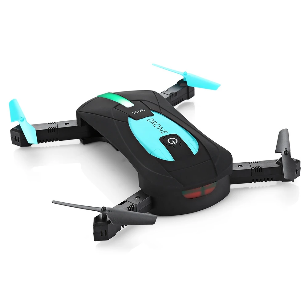 

Foldable RC Pocket Drone BNF WiFi FPV 0.3MP Camera 480P Video G-sensor Mode Air Press Altitude Hold RC Helicopter