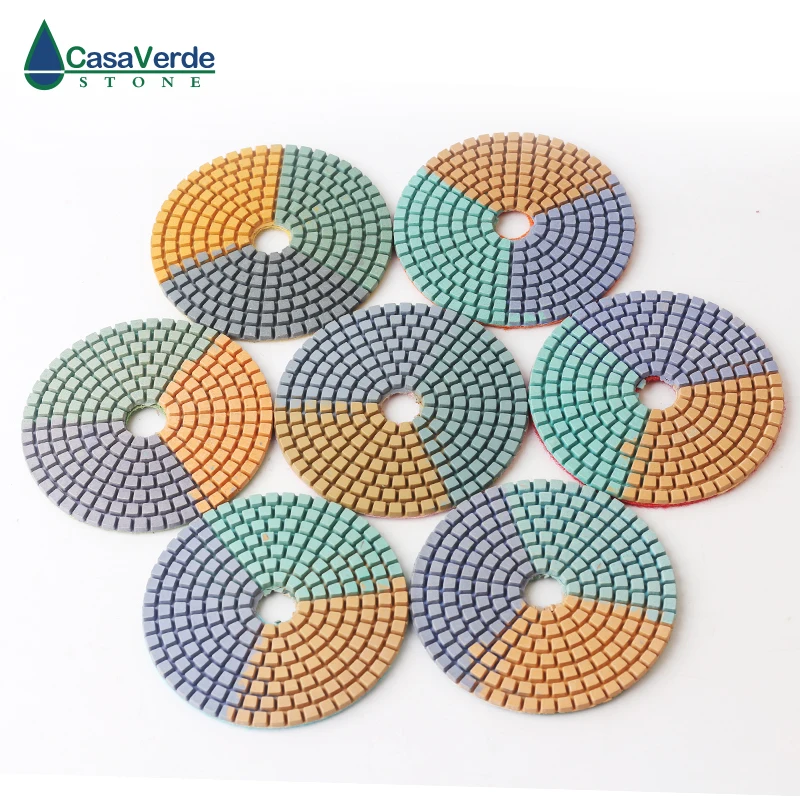 7pcs/set 3.0mm thickness 4 inch diamond 100mm wet polishing pads for wet polishing granite,marble and engineered stone
7pcs/set 3.0mm thickness 4 inch diamond 100mm wet polishing pads for wet polishing granite,marble and engineered stone