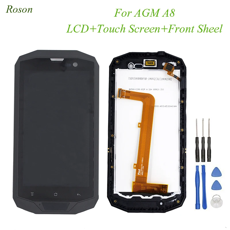 Roson Original AGM A8 LCD Display and Touch Screen 5.0" Digitizer With Frame Assembly Repair Parts for AGM A8
Roson Original AGM A8 LCD Display and Touch Screen 5.0" Digitizer With Frame Assembly Repair Parts for AGM A8