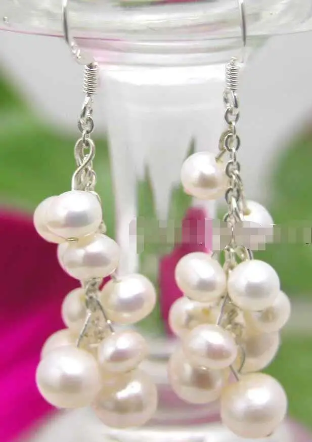Free Shipping >>>>SALE 6-7mm Natural White pearl 2" Dangle grape earring &Silver 925 hook
Free Shipping >>>>SALE 6-7mm Natural White pearl 2" Dangle grape earring &Silver 925 hook
