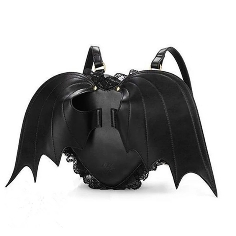 Quality Backpacks Women PU Leather Heart-shaped Bat Wing Backpack Shoulder Bag Punk School Bag For Teenager Angel Wings Daypack
Quality Backpacks Women PU Leather Heart-shaped Bat Wing Backpack Shoulder Bag Punk School Bag For Teenager Angel Wings Daypack