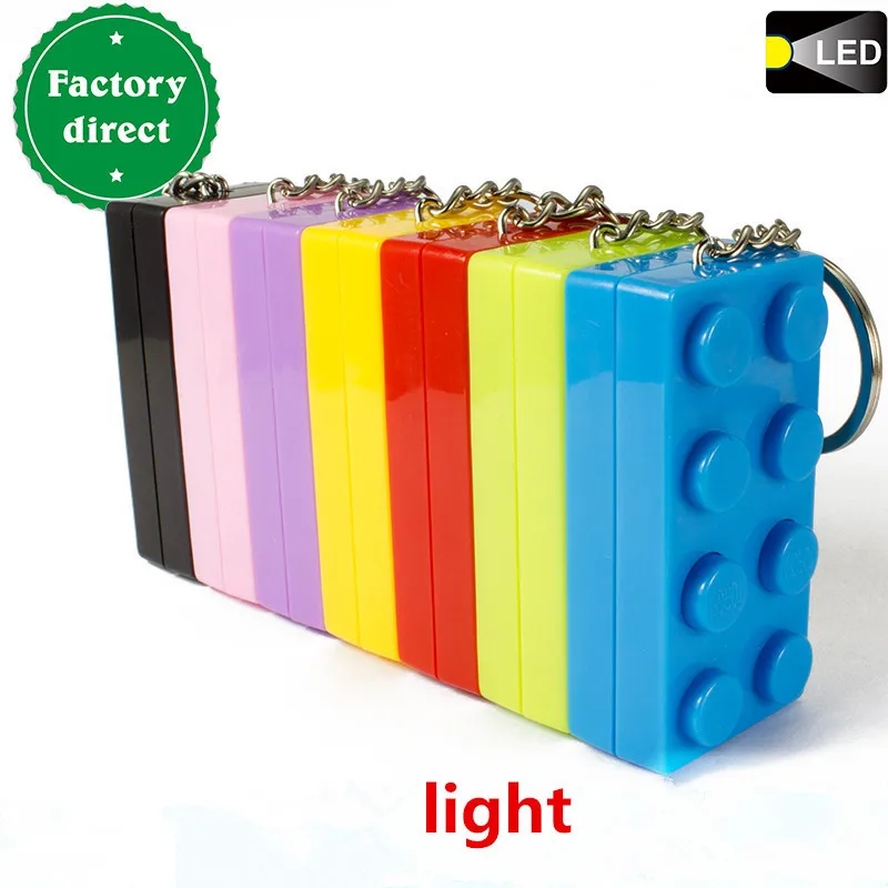 LED Keychain Colorful Toy Brick Key Ring building blocks Educational Toy For Child Key Holder Small Flashlight
LED Keychain Colorful Toy Brick Key Ring building blocks Educational Toy For Child Key Holder Small Flashlight