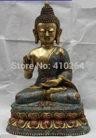 Tibet monastery Copper Bronze Cloisonne Gild Shakyamuni Shakyamuni Buddha Statue
Tibet monastery Copper Bronze Cloisonne Gild Shakyamuni Shakyamuni Buddha Statue