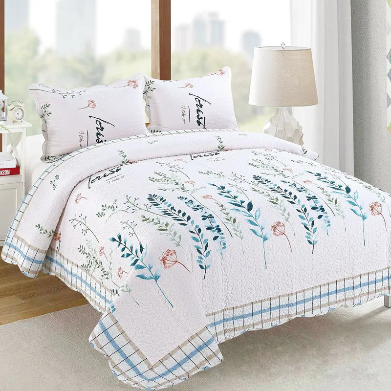 CHAUSUB Quality Quilt Set 3pcs Twill Cotton Fabric Quilts Quilted Bedspread Bed Cover Pillowcase King Queen Size Coverlets
CHAUSUB Quality Quilt Set 3pcs Twill Cotton Fabric Quilts Quilted Bedspread Bed Cover Pillowcase King Queen Size Coverlets