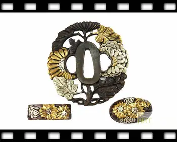 TFK039 SAMURAI KATANA CHRYSANTHEMUM TSUBA FUCHI KASHIRA KATANA FITTINGS FOR DIY
TFK039 SAMURAI KATANA CHRYSANTHEMUM TSUBA FUCHI KASHIRA KATANA FITTINGS FOR DIY