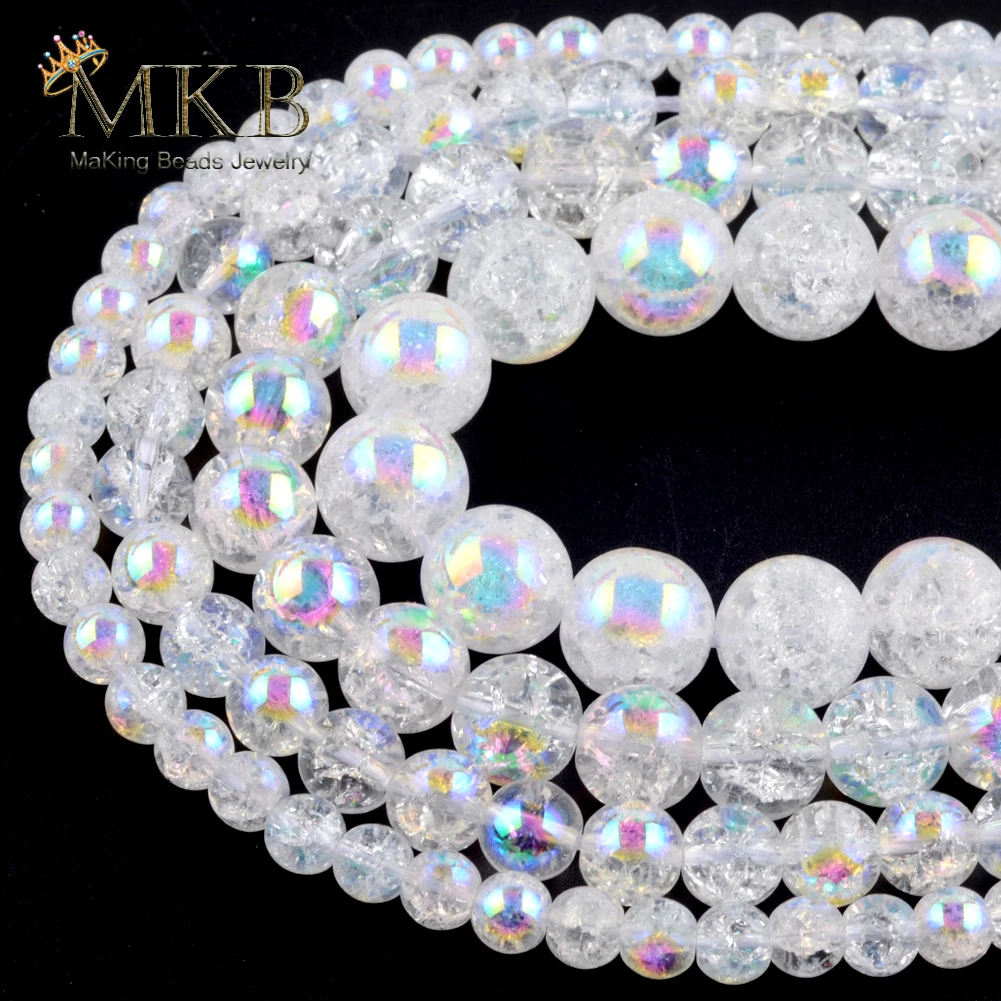 Wholesale White AB Snow Cracked Crystal Natural Stone Beads For Jewelry Making 6mm-12mm Spacer Beads Diy Bracelets Necklace 15"
Wholesale White AB Snow Cracked Crystal Natural Stone Beads For Jewelry Making 6mm-12mm Spacer Beads Diy Bracelets Necklace 15"