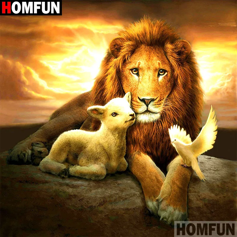HOMFUN Full Square/Round Drill 5D DIY Diamond Painting "Lion sheep bird" 3D Diamond Embroidery Cross Stitch Home Decor A18940
HOMFUN Full Square/Round Drill 5D DIY Diamond Painting "Lion sheep bird" 3D Diamond Embroidery Cross Stitch Home Decor A18940