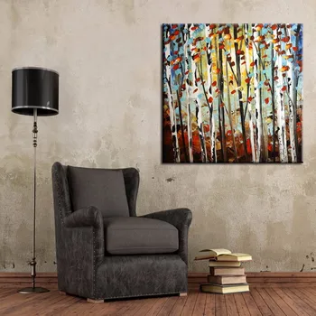 Trees Oil Painting On Canvas High Quality Handmade Beautiful Wall Painting Art Abstract Tree Birch Oil Painting Decor
Trees Oil Painting On Canvas High Quality Handmade Beautiful Wall Painting Art Abstract Tree Birch Oil Painting Decor