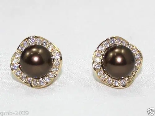 hot sell new - Hot sale new Style >>>>PRETTY 10MM COFFEE ROUND SOUTH SEA SHELL PEARL CRYSTAL 14K GP WEDDING EARRINGS
hot sell new - Hot sale new Style >>>>PRETTY 10MM COFFEE ROUND SOUTH SEA SHELL PEARL CRYSTAL 14K GP WEDDING EARRINGS