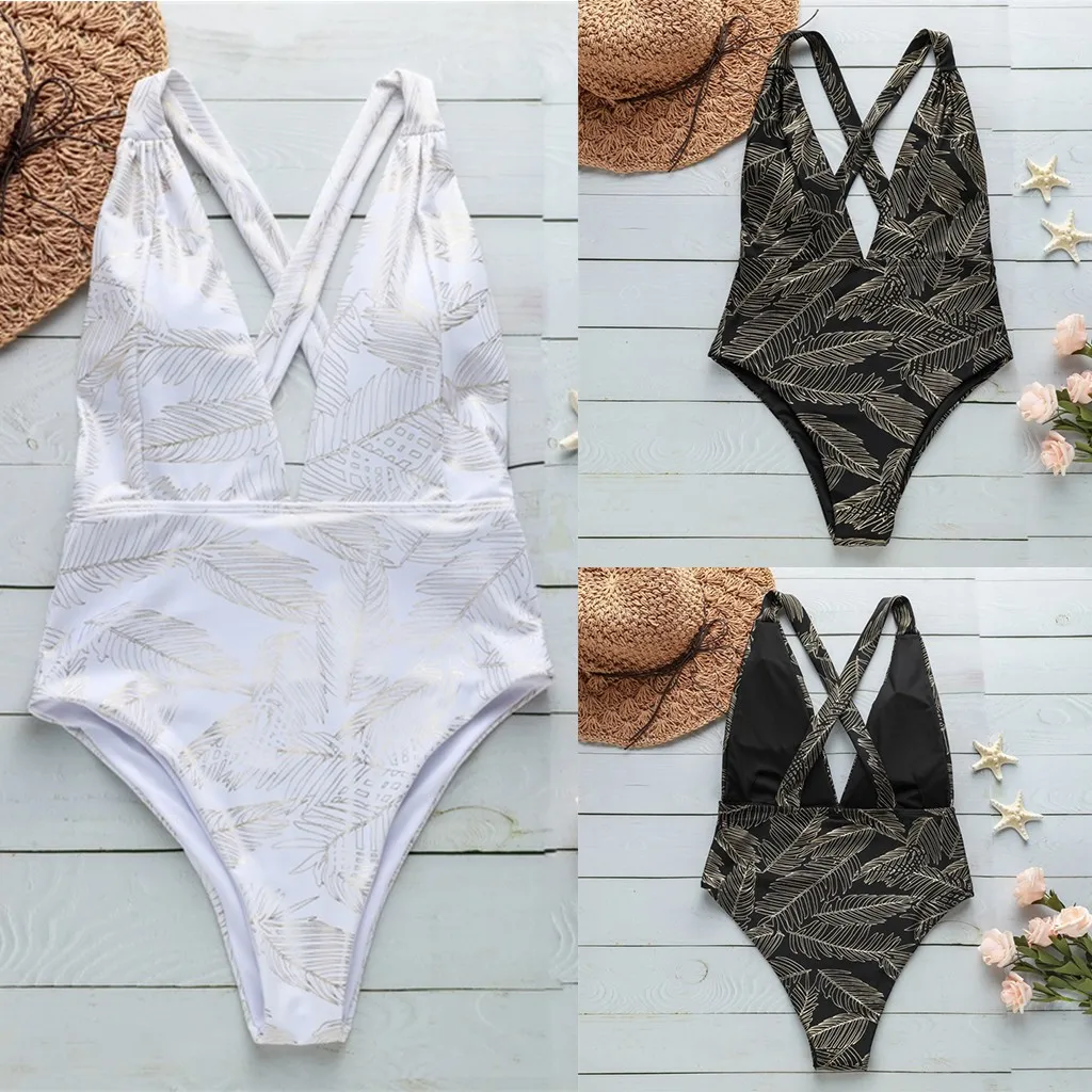 Women's Hot Stamping Bikini Solid Color White Black Swimsuit One-piece High Waist Pad Swimwear Cross Bandage Strappy Beachwear
Women's Hot Stamping Bikini Solid Color White Black Swimsuit One-piece High Waist Pad Swimwear Cross Bandage Strappy Beachwear