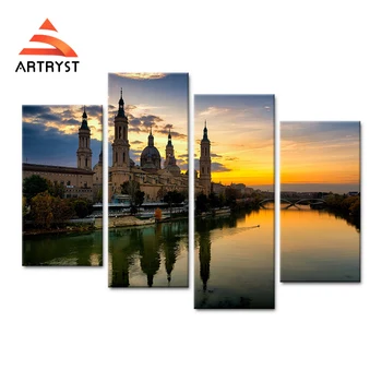 4 Panel Modular Art Walls Riverside Architecture Landscape Canvas HD Print On Canvas Modern Home Cuadros Decorated Living Room
4 Panel Modular Art Walls Riverside Architecture Landscape Canvas HD Print On Canvas Modern Home Cuadros Decorated Living Room