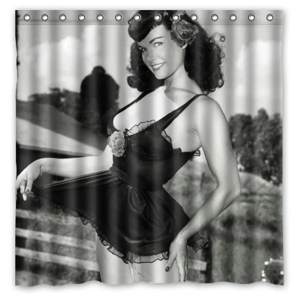 High Quality Custom Waterproof Bathroom Curtains Pin-up Bettie Page Polyester Fabric Shower Curtain 180*180cm
High Quality Custom Waterproof Bathroom Curtains Pin-up Bettie Page Polyester Fabric Shower Curtain 180*180cm