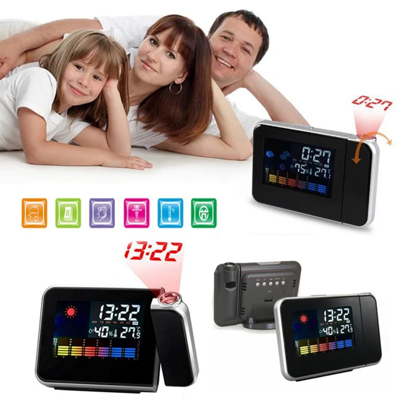 Projection Alarm Clock Digital Date Snooze Function Weather Station With Temperature Thermometer Projector Wake Up Clock
Projection Alarm Clock Digital Date Snooze Function Weather Station With Temperature Thermometer Projector Wake Up Clock