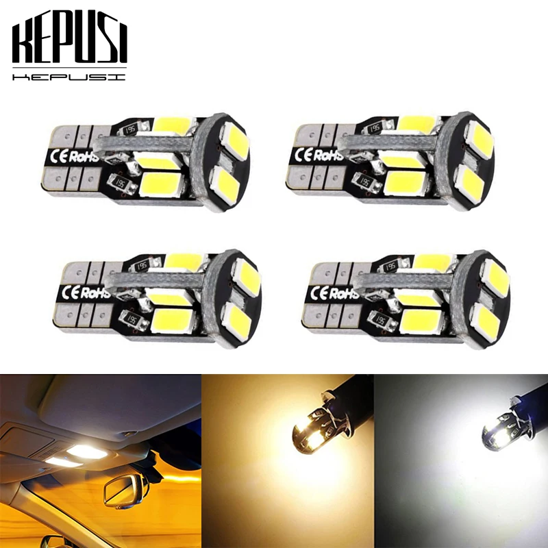 4pcs T10 Super Bright 10-SMD 168 194 5730 LED Warm White Bulbs Car Number Lights Instrument Panel Lamp License Plate Lights
4pcs T10 Super Bright 10-SMD 168 194 5730 LED Warm White Bulbs Car Number Lights Instrument Panel Lamp License Plate Lights