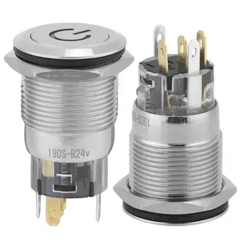 40pcs 19mm Waterproof Self-locking Metal Push Button Switch 24V LED Light 5-Pin interruptor touch switch
40pcs 19mm Waterproof Self-locking Metal Push Button Switch 24V LED Light 5-Pin interruptor touch switch