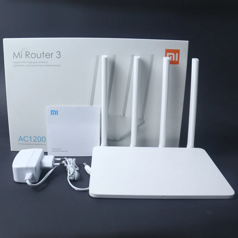 Роутер Xiaomi Mi WiFi 3 Английская Версия Прошивки 2.4 Г/5 ГГц 128 МБ Router 3|5ghz wifi repeater|wireless
