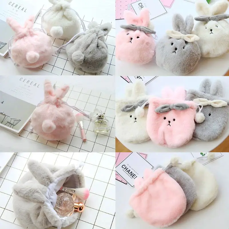 Fashion Women Girls Cute Rabbit Drawstring Plush Toiletry Cosmetic Bag Coin Card Money Holder Purse Phone Pouch Makeup Bag New
Fashion Women Girls Cute Rabbit Drawstring Plush Toiletry Cosmetic Bag Coin Card Money Holder Purse Phone Pouch Makeup Bag New