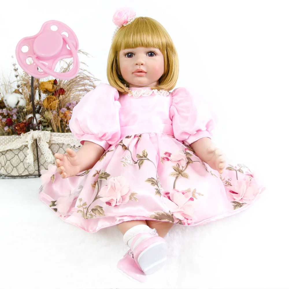 60cm Vinyl Silicone Reborn Baby Doll Toys Like Real Alive Blond Princess Toddler Gilr Bebe Fashion Birthday Gift Play House Toy
60cm Vinyl Silicone Reborn Baby Doll Toys Like Real Alive Blond Princess Toddler Gilr Bebe Fashion Birthday Gift Play House Toy