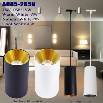 Sale Modern Surface Suspension Mounted Cylindrical LED COB Downlight Ceiling Lamp Metal Hanglamp For Living Room Restaurant Bar
Sale Modern Surface Suspension Mounted Cylindrical LED COB Downlight Ceiling Lamp Metal Hanglamp For Living Room Restaurant Bar