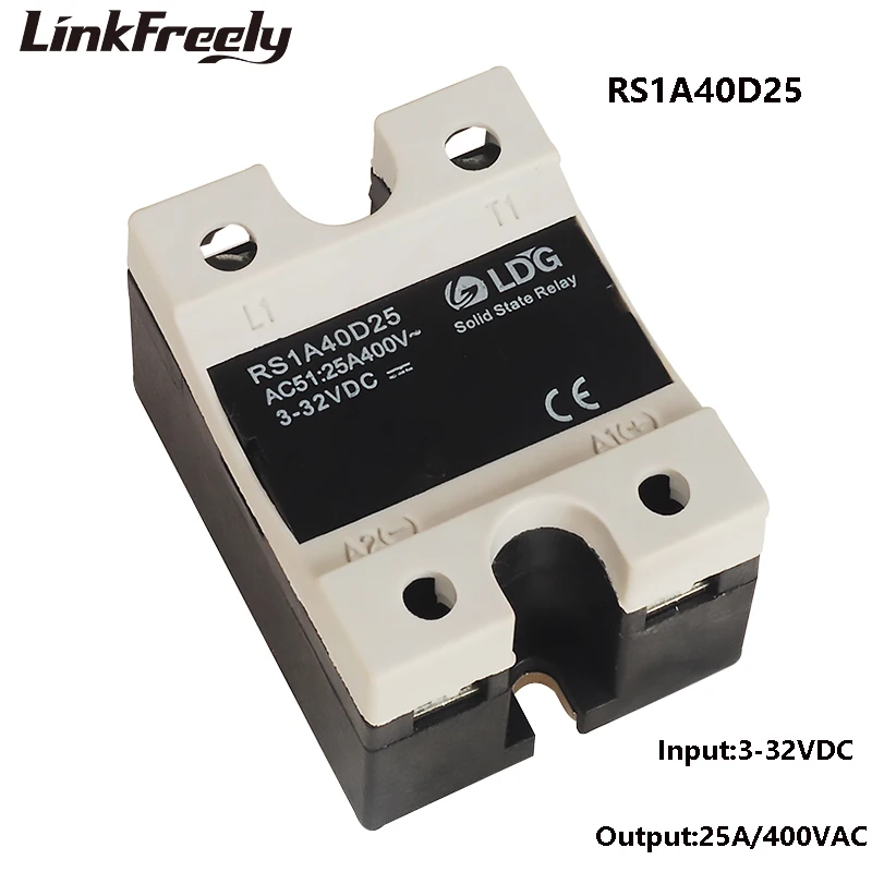 RS1A40D25 10pcs Miniature Single Phase AC SSR Relay 25A,5V 12V 24V Input Output 42-440VAC DC control AC Relay Board Switch
RS1A40D25 10pcs Miniature Single Phase AC SSR Relay 25A,5V 12V 24V Input Output 42-440VAC DC control AC Relay Board Switch