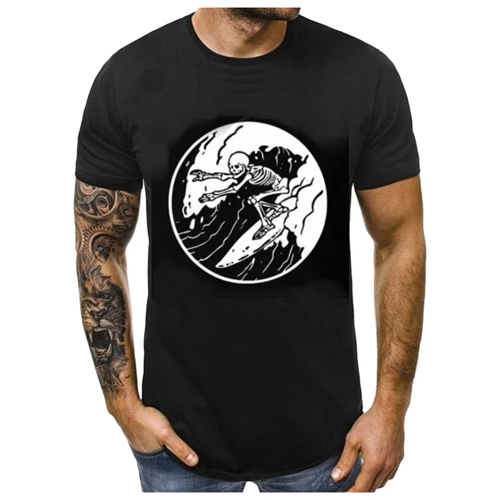 Sbyss Surf T-shirts Men Funny Skeleton Design Short Sleeve O-neck Tshirts Fashion Sku'l'l Style Tops Tees men's clothing
Sbyss Surf T-shirts Men Funny Skeleton Design Short Sleeve O-neck Tshirts Fashion Sku'l'l Style Tops Tees men's clothing