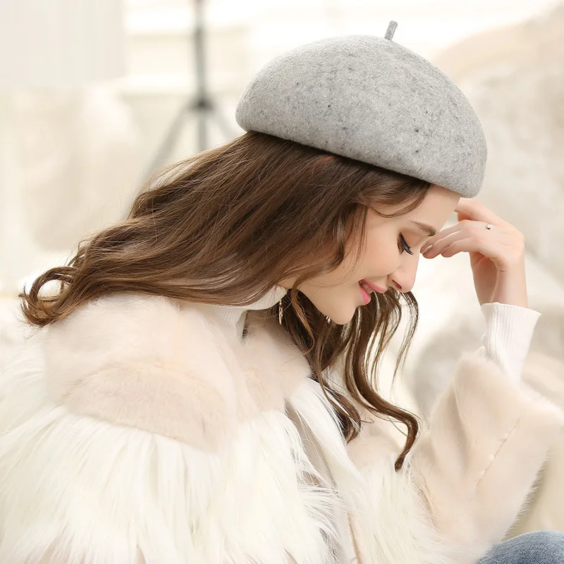 Женские осенние и зимние шерстяные шапки Grace Restore женские фетровые береты