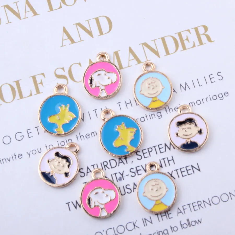Cartoon Character Charms Charlie Brown Avatar Pendant Alloy Drop Oil Enamel Charms DIY Accessories of Dangle Necklace Bracelet
Cartoon Character Charms Charlie Brown Avatar Pendant Alloy Drop Oil Enamel Charms DIY Accessories of Dangle Necklace Bracelet
