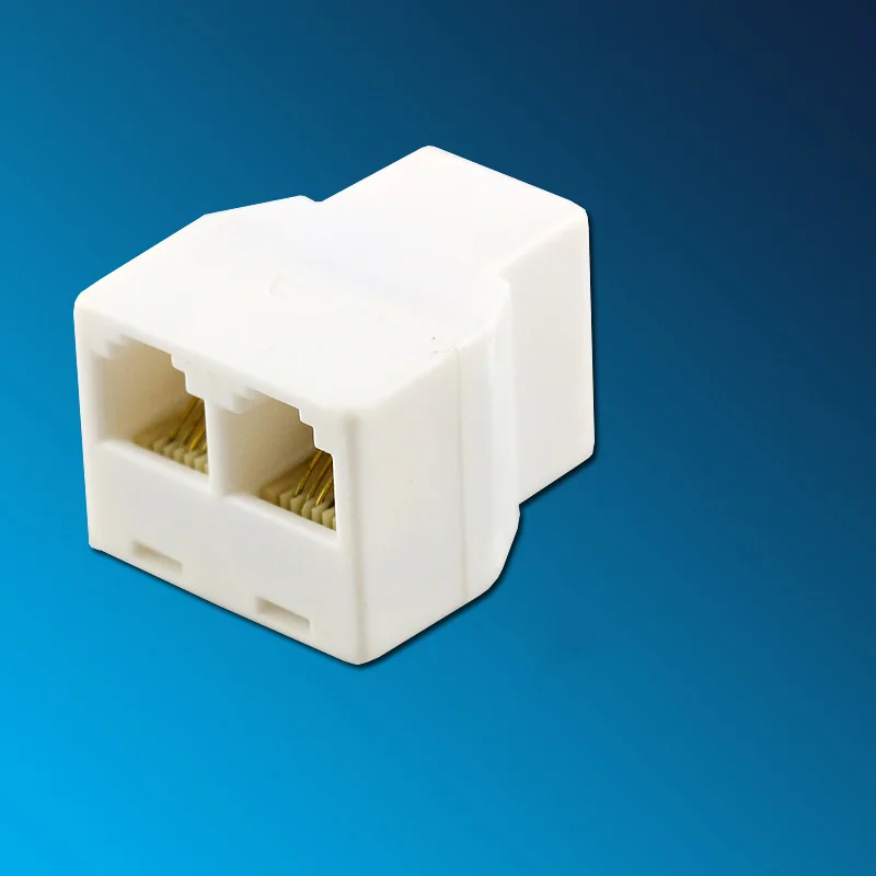 RJ11 6P4C Male to Dual Female Socket Two Way Modular Phone Telephone Adapter Splitter White
RJ11 6P4C Male to Dual Female Socket Two Way Modular Phone Telephone Adapter Splitter White