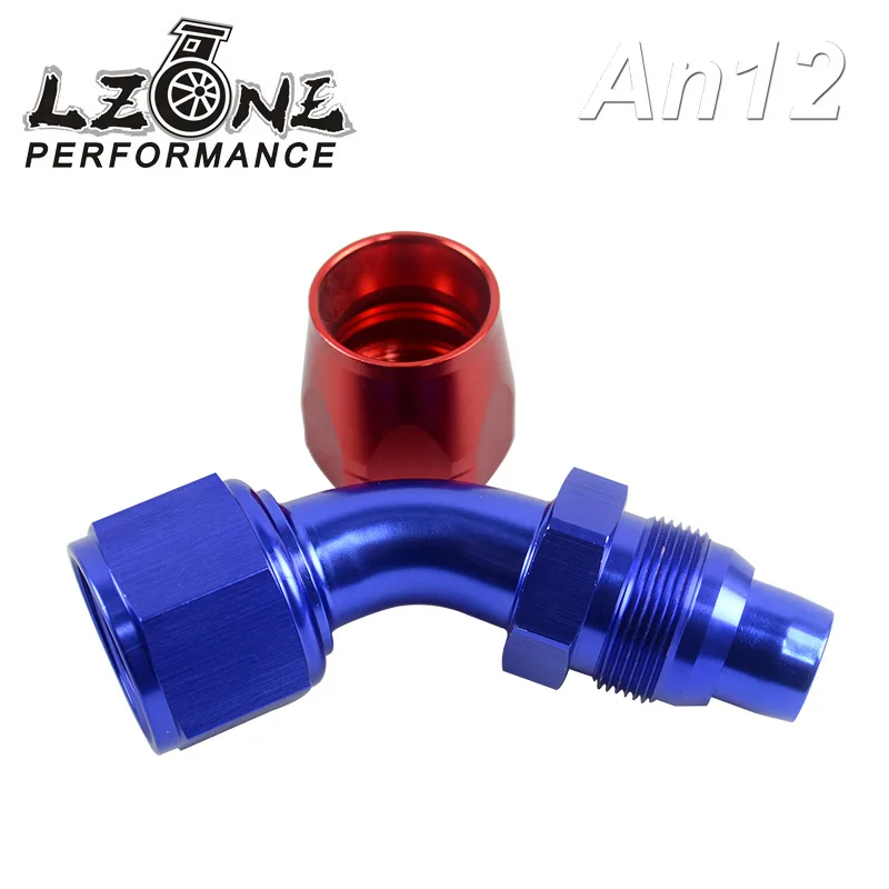 

LZONE - 12AN 12 AN 45 DEGREE SWIVEL OIL FUEL GAS LINE HOSE END FITTING ADAPTOR CUTTER STYLE JR-SL3045-12-311