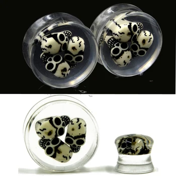 Showlove 8Pair Glow in the dark 3D Skull Ear Plugs Saddle Expander Piercing Ear Gauge Kit Acrylic Body Jewelry
Showlove 8Pair Glow in the dark 3D Skull Ear Plugs Saddle Expander Piercing Ear Gauge Kit Acrylic Body Jewelry