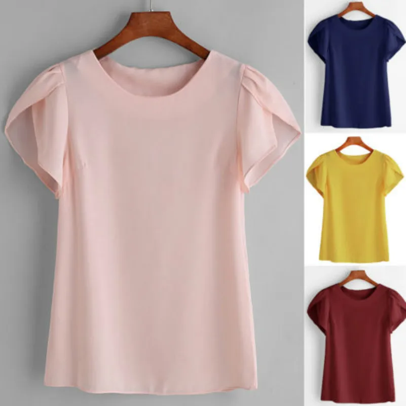Hot Summer Women Summer Short Sleeve Split Blouse Solid Tops Ladies Floral Loose Casual Tee Top 2018
Hot Summer Women Summer Short Sleeve Split Blouse Solid Tops Ladies Floral Loose Casual Tee Top 2018