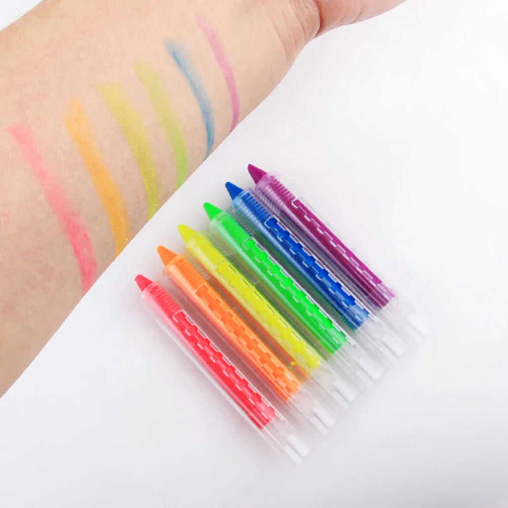 6 Colors Face Paint Kit Face Painting Pencils Splicing Structure Pen Stick Body Painting Crayon Pen For Kids #2
6 Colors Face Paint Kit Face Painting Pencils Splicing Structure Pen Stick Body Painting Crayon Pen For Kids #2