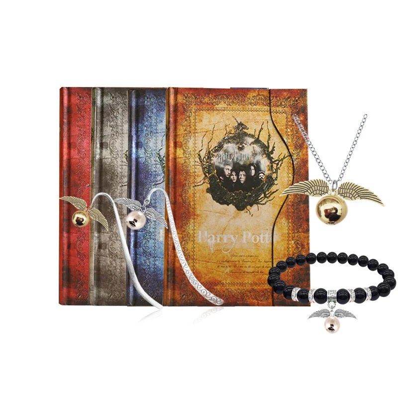Magnetic Harri Potter Notebook Book Bookmark Vintage Retro Travel Diary Journal Fashion Torques Braslet Magic Stationery Set
Magnetic Harri Potter Notebook Book Bookmark Vintage Retro Travel Diary Journal Fashion Torques Braslet Magic Stationery Set